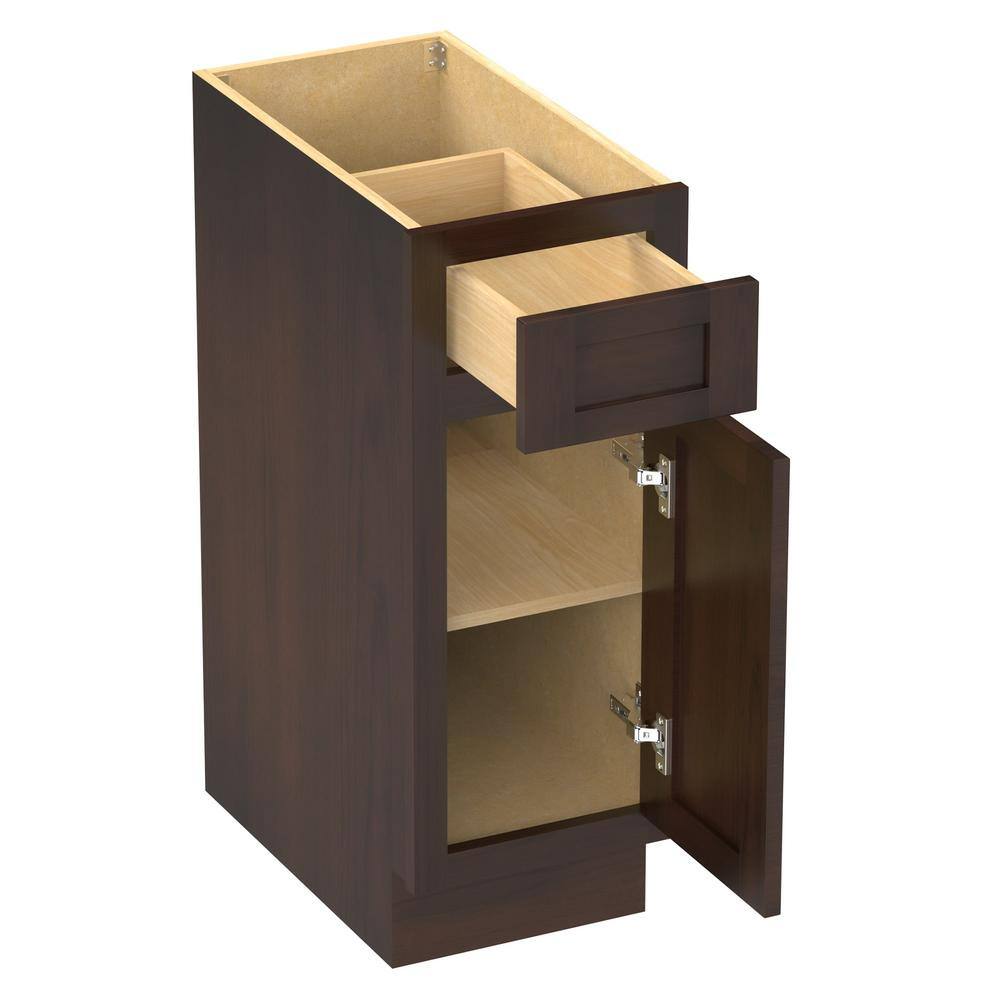 Vanity Art 12 in. W x 21 in. D x 32.5 in. H 1-Drawer Bath Vanity Cabinet Only in Brown