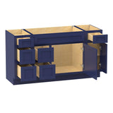 Vanity Art 60 in. W x 21 in. D x 32.5 in. H Bath Vanity Cabinet without Top in Blue