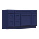 Vanity Art 60 in. W x 21 in. D x 32.5 in. H Bath Vanity Cabinet without Top in Blue