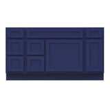 Vanity Art 60 in. W x 21 in. D x 32.5 in. H Bath Vanity Cabinet without Top in Blue