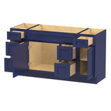 Vanity Art 60 in. W x 21 in. D x 32.5 in. H Bath Vanity Cabinet without Top in Blue