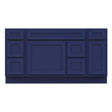 Vanity Art 60 in. W x 21 in. D x 32.5 in. H Bath Vanity Cabinet without Top in Blue