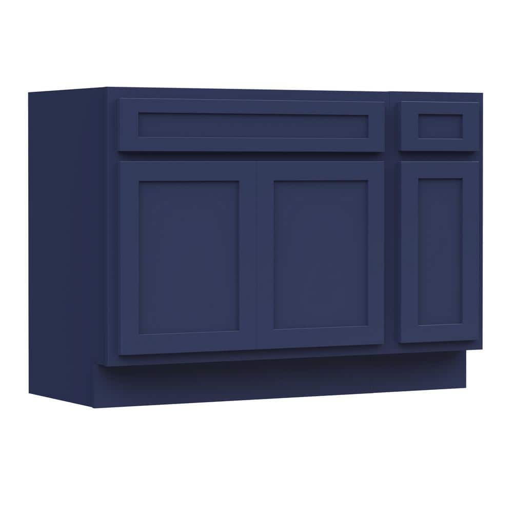 Vanity Art 42 in. W x 21 in. D x 32.5 in. H Bath Vanity Cabinet without Top in Blue