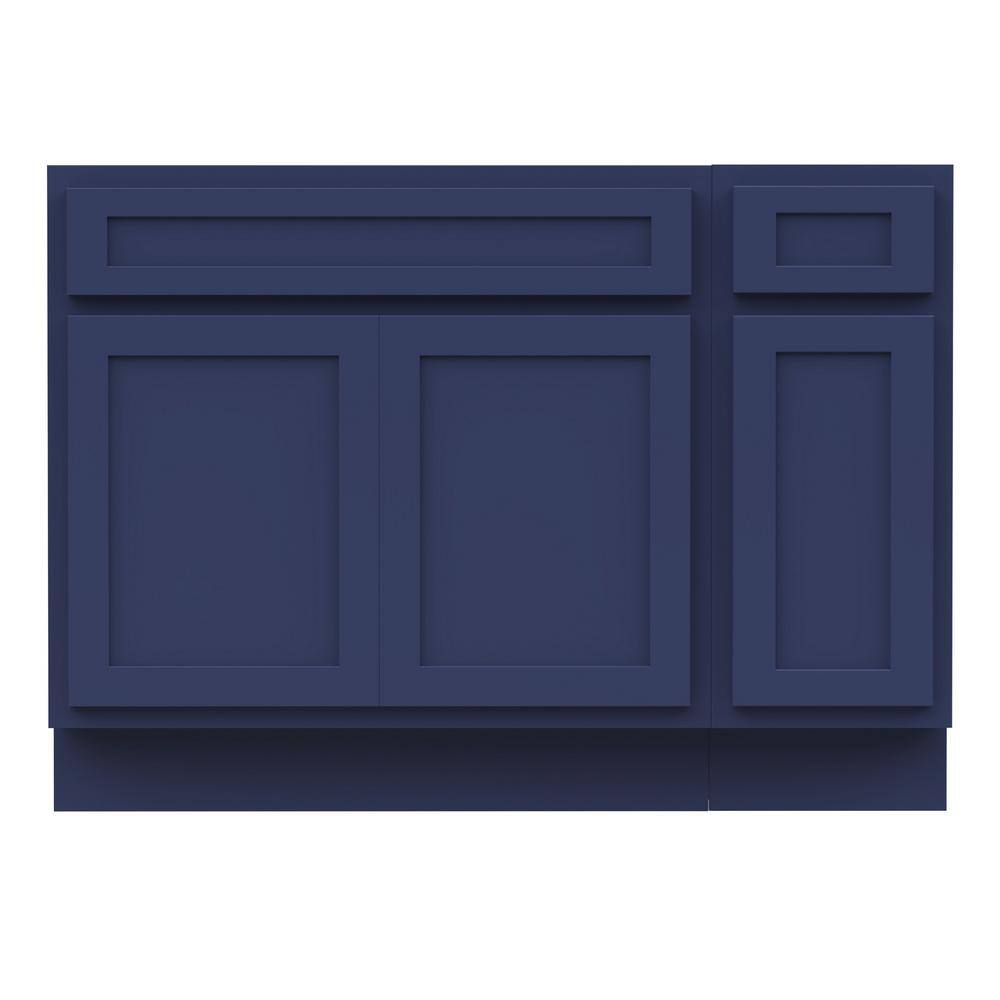 Vanity Art 42 in. W x 21 in. D x 32.5 in. H Bath Vanity Cabinet without Top in Blue