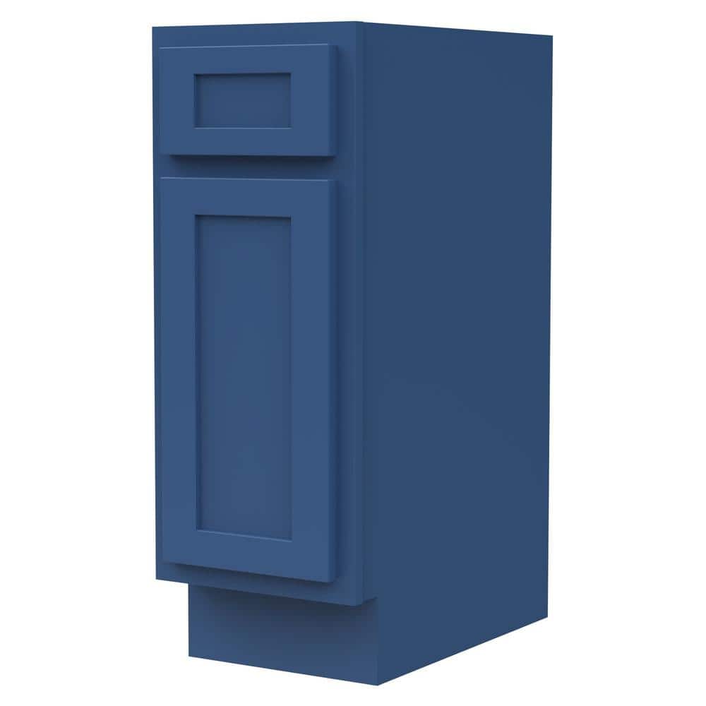 Vanity Art 12 in. W x 21 in. D x 32.5 in. H 1-Drawer Bath Vanity Cabinet without Top in Blue