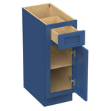 Vanity Art 12 in. W x 21 in. D x 32.5 in. H 1-Drawer Bath Vanity Cabinet without Top in Blue