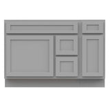 Vanity Art 48 in. W x 21 in. D x 32.5 in. H Bath Vanity Cabinet without Top in Gray