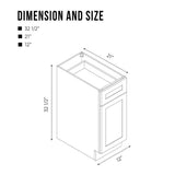 Vanity Art 12 in. W x 21 in. D x 32.5 in. H 1-Drawer Bath Vanity Cabinet without Top in Sea Green