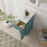 Vanity Art 12 in. W x 21 in. D x 32.5 in. H 1-Drawer Bath Vanity Cabinet without Top in Sea Green