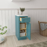 Vanity Art 12 in. W x 21 in. D x 32.5 in. H 1-Drawer Bath Vanity Cabinet without Top in Sea Green