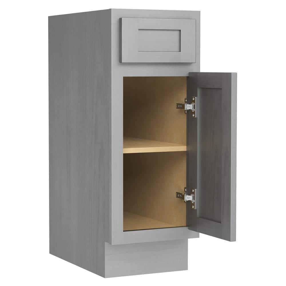 Vanity Art 12 in. W x 21 in. D x 32.5 in. H 1-Drawer Bath Vanity Cabinet without Top in Silver