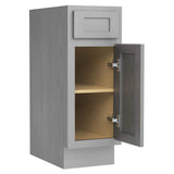 Vanity Art 12 in. W x 21 in. D x 32.5 in. H 1-Drawer Bath Vanity Cabinet without Top in Silver