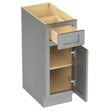 Vanity Art 12 in. W x 21 in. D x 32.5 in. H 1-Drawer Bath Vanity Cabinet without Top in Silver