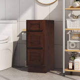 Vanity Art 12 in. W x 21 in. D x 32.5 in. H 3-Drawers Bath Vanity Cabinet Only in Brown