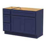 Vanity Art 45 in. W x 21 in. D x 32.5 in. H Bath Vanity Cabinet without Top in Blue