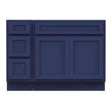 Vanity Art 45 in. W x 21 in. D x 32.5 in. H Bath Vanity Cabinet without Top in Blue
