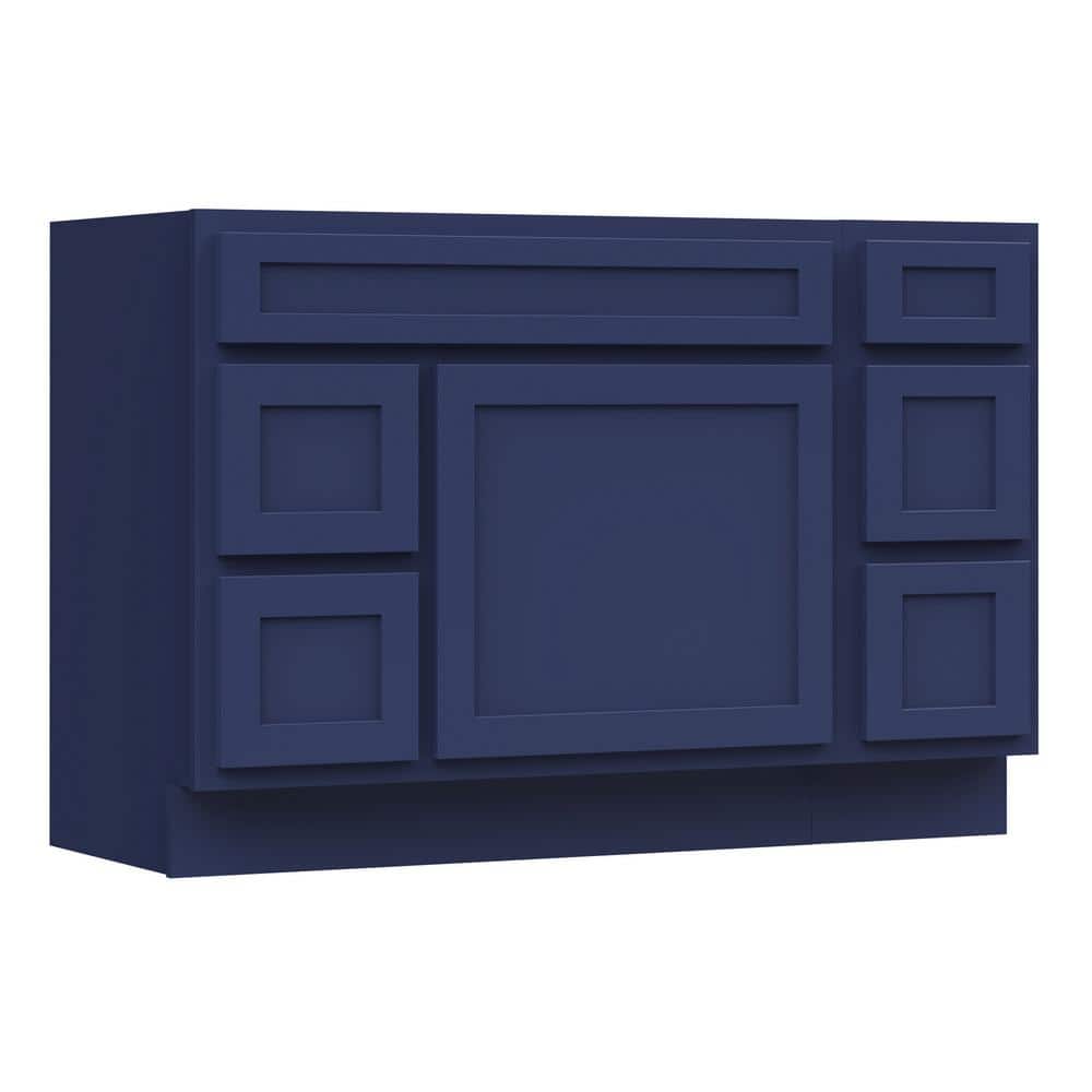 Vanity Art 48 in. W x 21 in. D x 32.5 in. H Bath Vanity Cabinet without Top in Blue