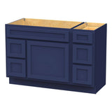 Vanity Art 48 in. W x 21 in. D x 32.5 in. H Bath Vanity Cabinet without Top in Blue