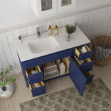 Vanity Art 48 in. W x 21 in. D x 32.5 in. H Bath Vanity Cabinet without Top in Blue