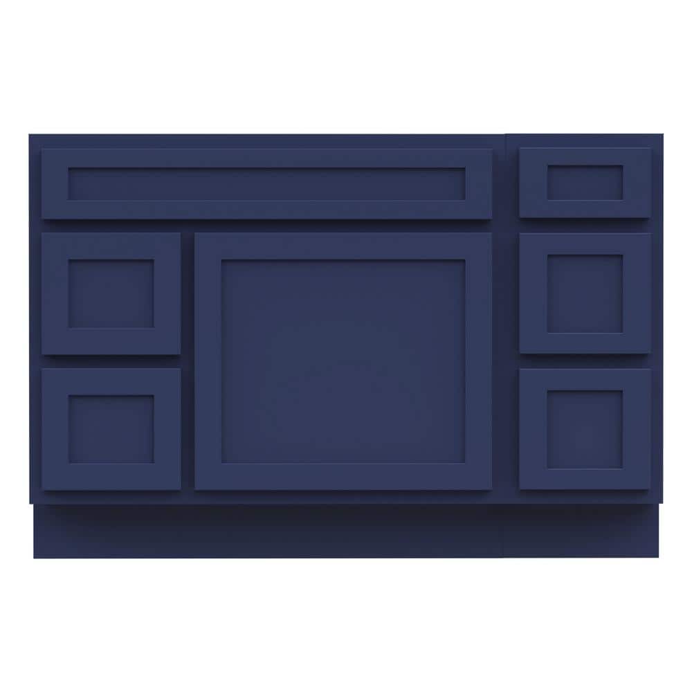 Vanity Art 48 in. W x 21 in. D x 32.5 in. H Bath Vanity Cabinet without Top in Blue