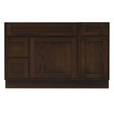 Vanity Art 51 in. W x 21 in. D x 32.5 in. H Bath Vanity Cabinet without Top in Brown