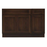 Vanity Art 51 in. W x 21 in. D x 32.5 in. H Bath Vanity Cabinet without Top in Brown