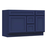 Vanity Art 51 in. W x 21 in. D x 32.5 in. H Bath Vanity Cabinet without Top in Blue