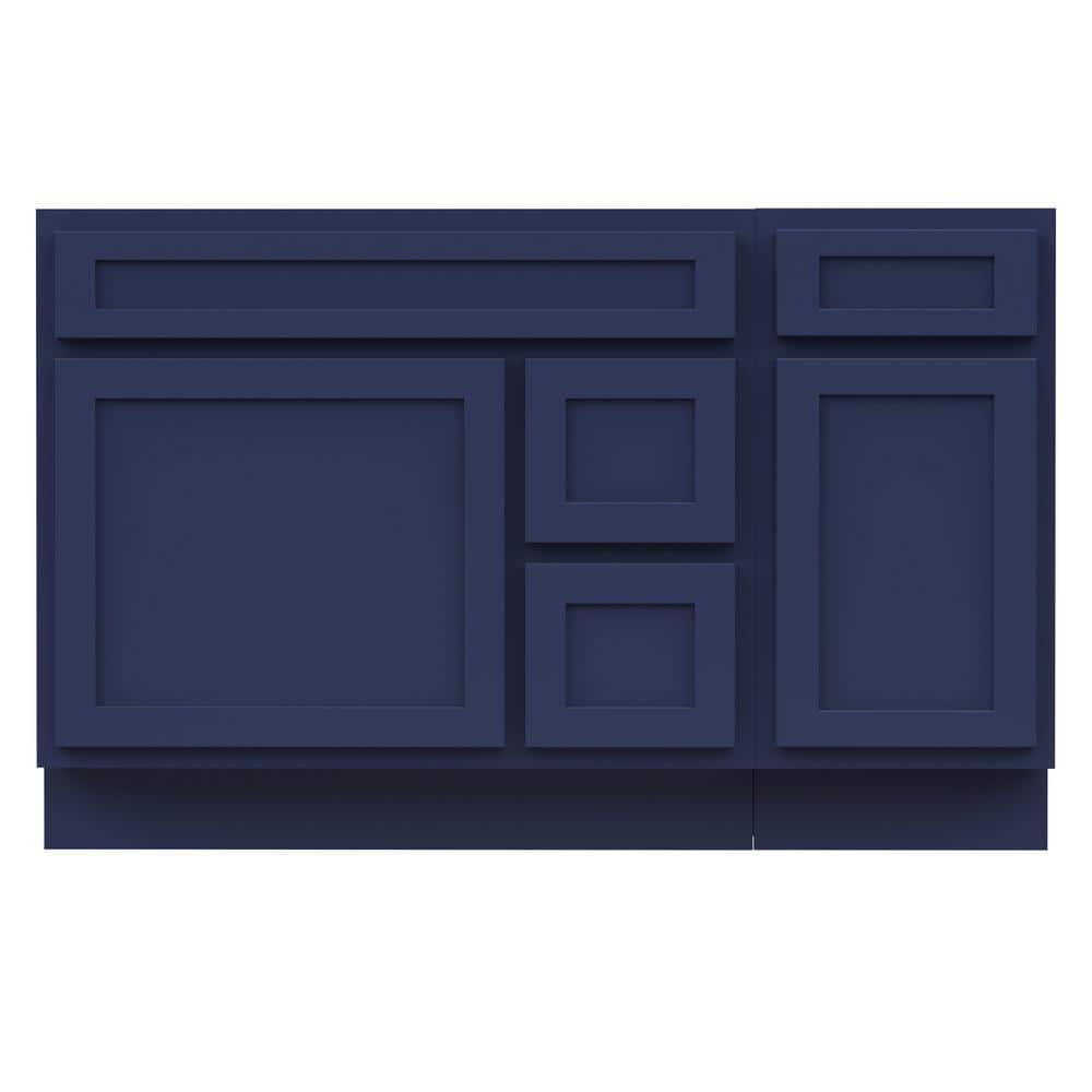 Vanity Art 51 in. W x 21 in. D x 32.5 in. H Bath Vanity Cabinet without Top in Blue