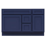Vanity Art 51 in. W x 21 in. D x 32.5 in. H Bath Vanity Cabinet without Top in Blue