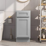 Vanity Art 15 in. W x 21 in. D x 32.5 in. H 1-Drawer Bath Vanity Cabinet Only in Gray