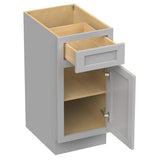 Vanity Art 15 in. W x 21 in. D x 32.5 in. H 1-Drawer Bath Vanity Cabinet Only in Gray