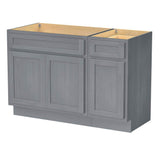 Vanity Art 45 in. W x 21 in. D x 32.5 in. H Bath Vanity Cabinet without Top in Silver