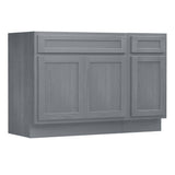 Vanity Art 45 in. W x 21 in. D x 32.5 in. H Bath Vanity Cabinet without Top in Silver