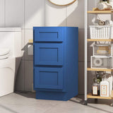 Vanity Art 15 in. W x 21 in. D x 32.5 in. H 3-Drawers Bath Vanity Cabinet without Top in Blue