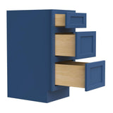 Vanity Art 15 in. W x 21 in. D x 32.5 in. H 3-Drawers Bath Vanity Cabinet without Top in Blue