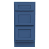 Vanity Art 15 in. W x 21 in. D x 32.5 in. H 3-Drawers Bath Vanity Cabinet without Top in Blue