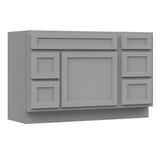 Vanity Art 51 in. W x 21 in. D x 32.5 in. H Bath Vanity Cabinet without Top in Gray