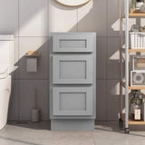 Vanity Art 15 in. W x 21 in. D x 32.5 in. H 3-Drawers Bath Vanity Cabinet Only in Gray