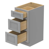 Vanity Art 15 in. W x 21 in. D x 32.5 in. H 3-Drawers Bath Vanity Cabinet Only in Gray