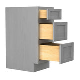 Vanity Art 15 in. W x 21 in. D x 32.5 in. H 3-Drawers Bath Vanity Cabinet without Top in Silver