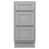 Vanity Art 15 in. W x 21 in. D x 32.5 in. H 3-Drawers Bath Vanity Cabinet without Top in Silver