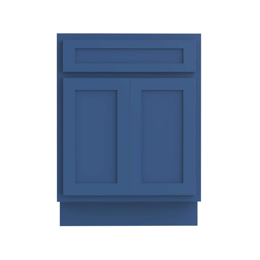 Vanity Art 24 in. W x 21 in. D x 32.5 in. H 2-Doors Bath Vanity Cabinet without Top in Blue