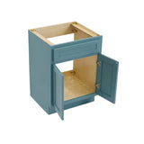Vanity Art 24 in. W x 21 in. D x 32.5 in. H 2-Doors Bath Vanity Cabinet Only in Sea Green