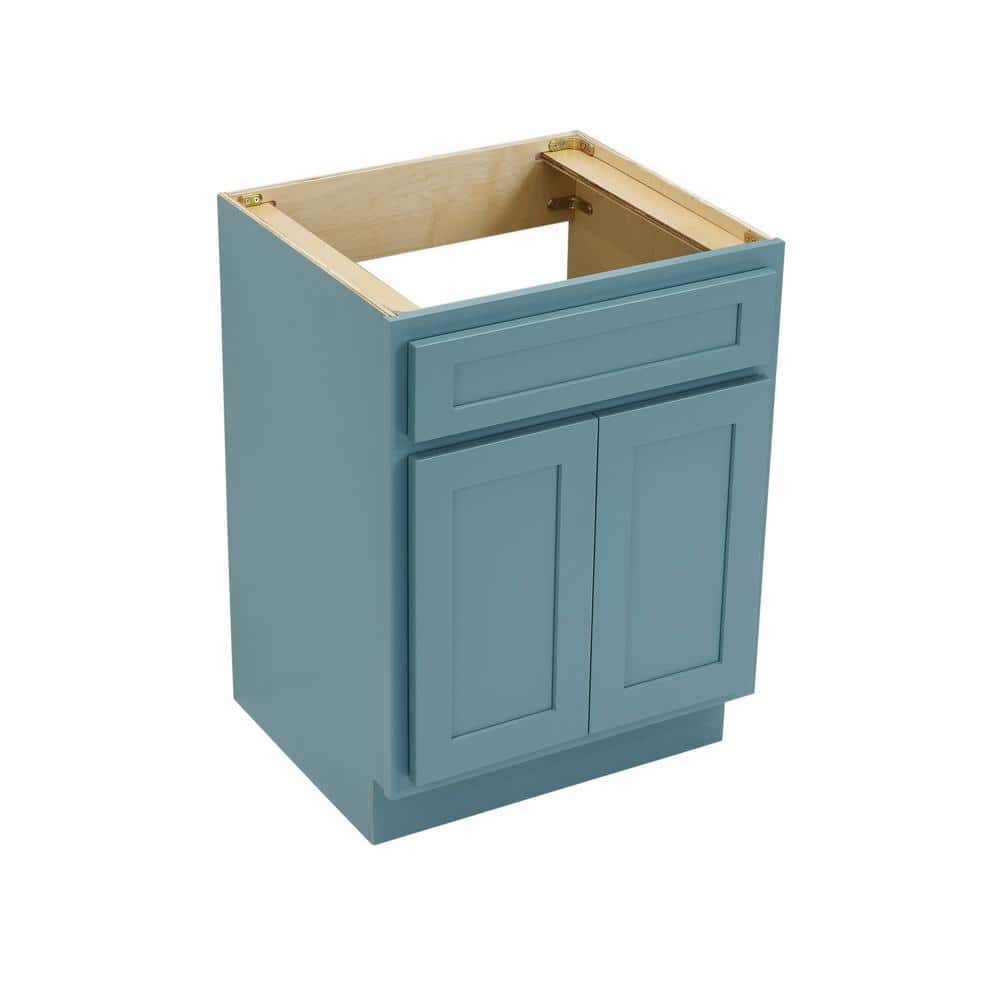 Vanity Art 24 in. W x 21 in. D x 32.5 in. H 2-Doors Bath Vanity Cabinet Only in Sea Green