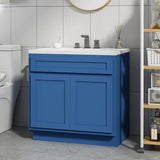 Vanity Art 30 in. W x 21 in. D x 32.5 in. H 2-Doors Bath Vanity Cabinet without Top in Blue