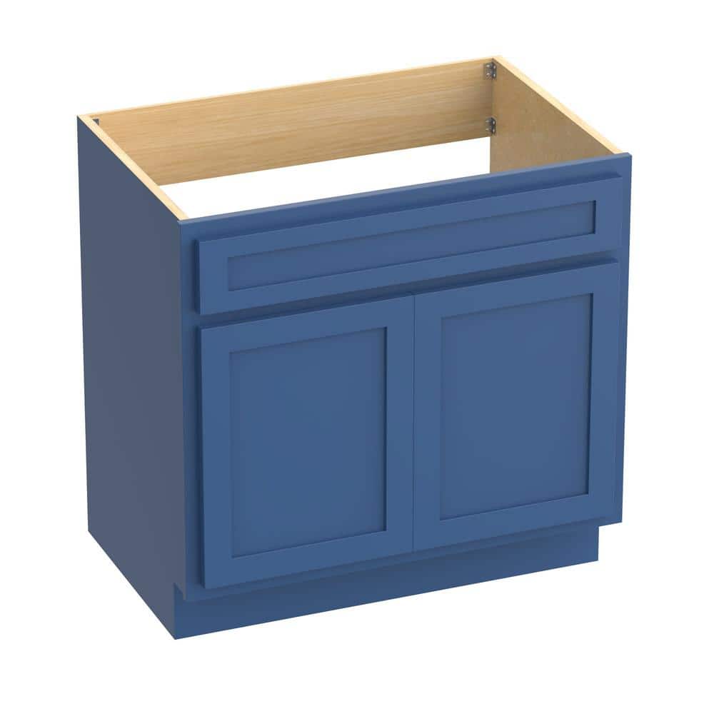 Vanity Art 30 in. W x 21 in. D x 32.5 in. H 2-Doors Bath Vanity Cabinet without Top in Blue