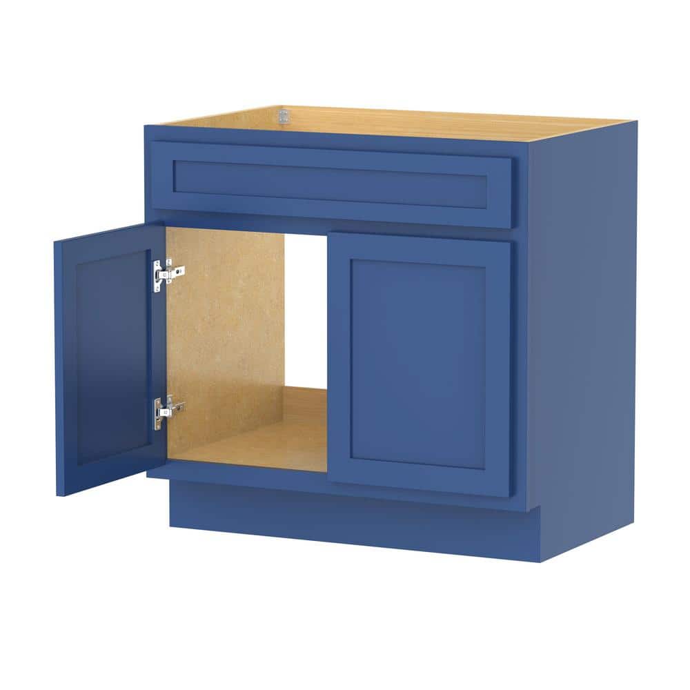 Vanity Art 30 in. W x 21 in. D x 32.5 in. H 2-Doors Bath Vanity Cabinet without Top in Blue