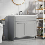 Vanity Art 30 in. W x 21 in. D x 32.5 in. H 2-Doors Bath Vanity Cabinet Only in Gray
