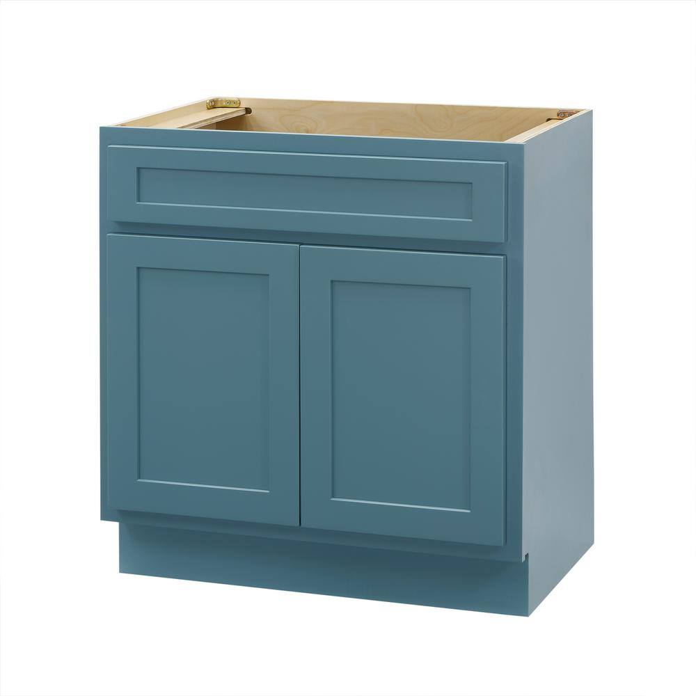 Vanity Art 30 in. W. x 21 in. D x 32.5 in. H 2-Doors Bath Vanity Cabinet Only in Sea Green