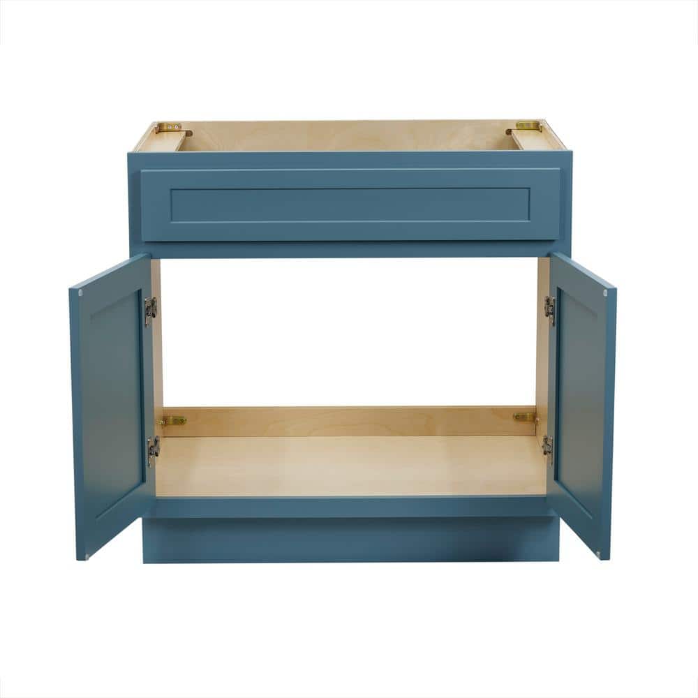 Vanity Art 33 in. W x 21 in. D x 32.5 in. H 2-Doors Bath Vanity Cabinet Only in Sea Green